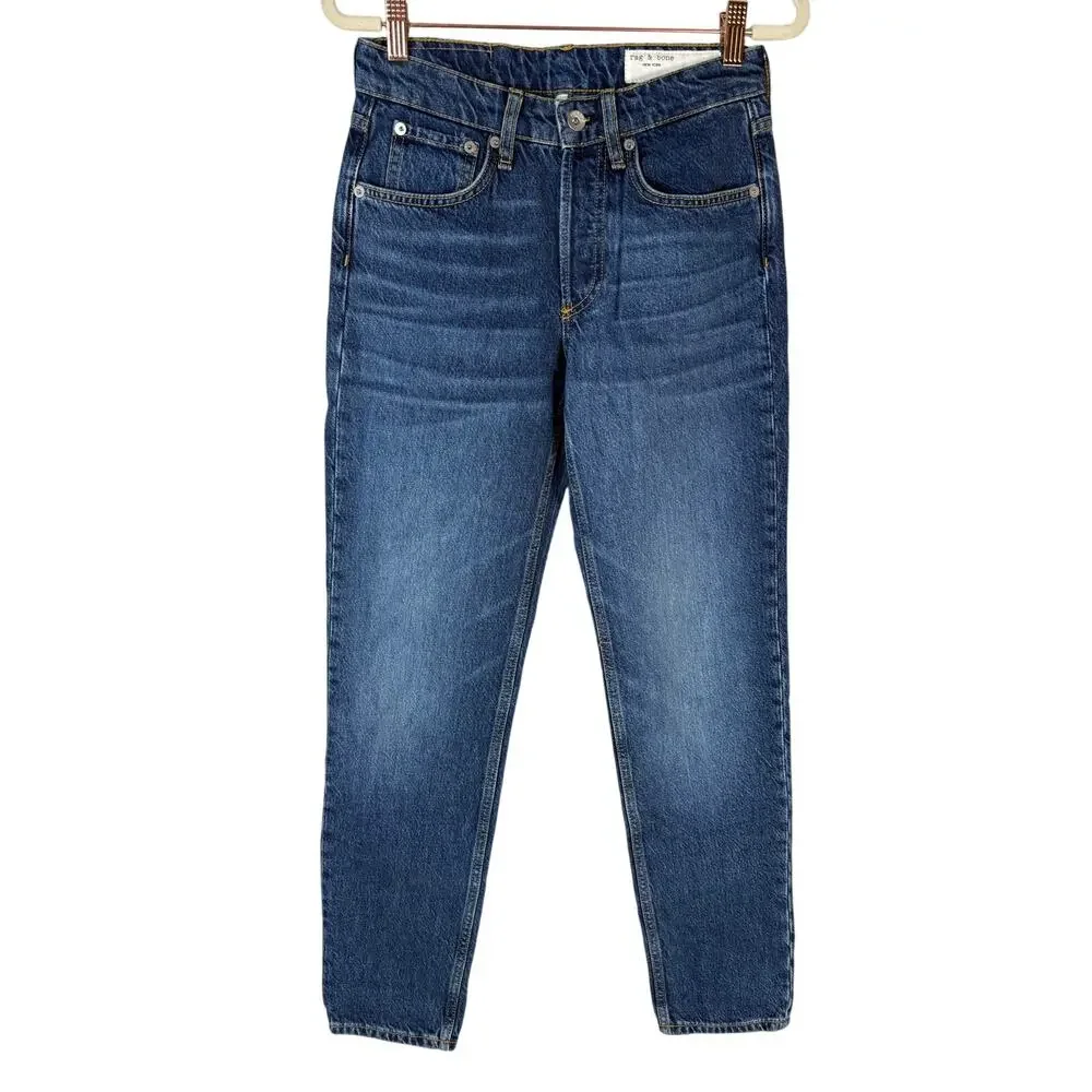 Rag & Bone Rosa Mid Rise Boyfriend Jeans Tapered Streetwear 90s Baggy Y2K 23